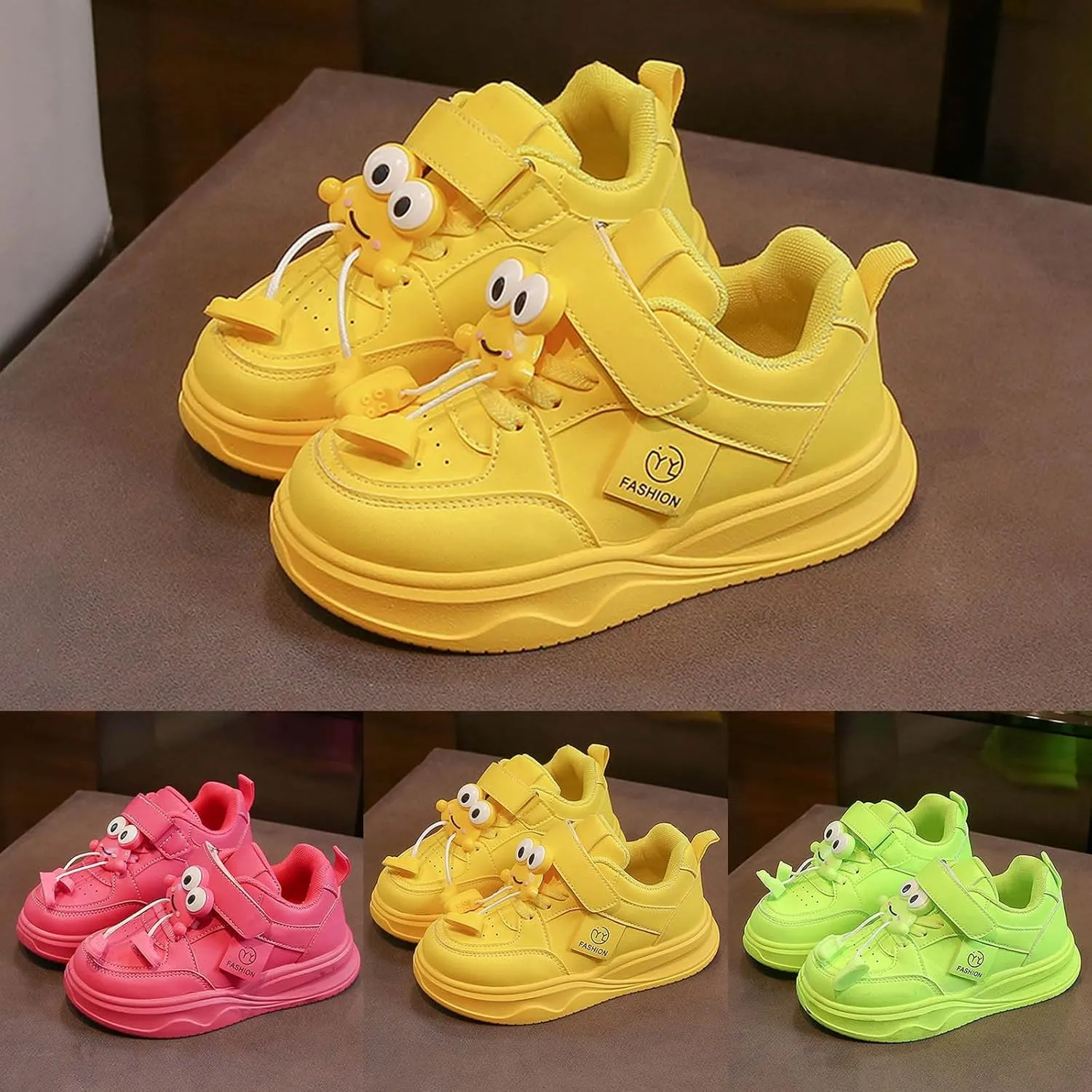 𝗖artoon Animal Sneaker for Toddler Baby Boys Girls Open Toe Memory Foam Sport Shoes Flat Sole Non Slip Breathable Shoes