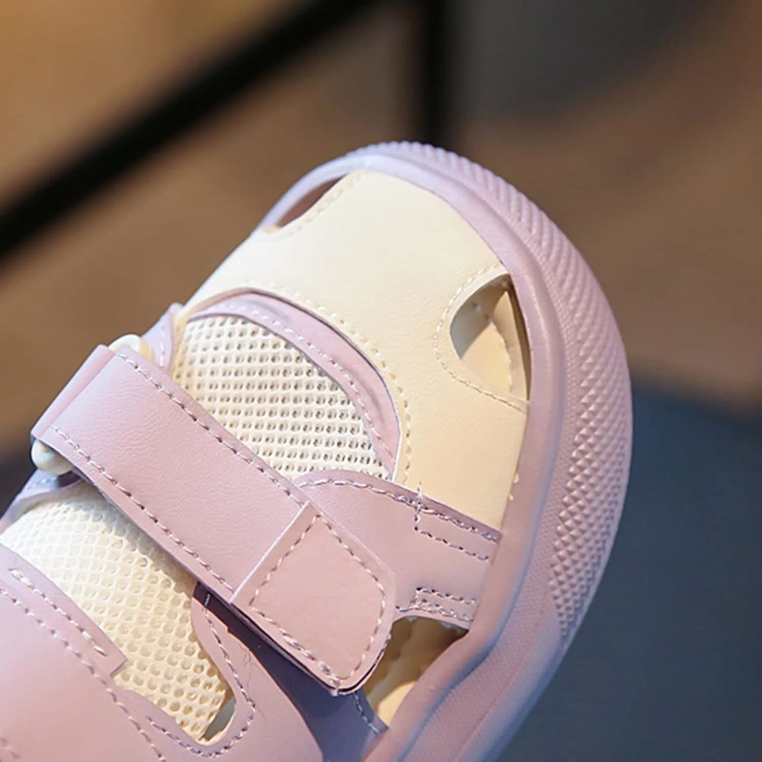 Baby Kids Girls Athletic Soft Bottom Closed Toe Sandal Mesh Casual Sports Beach Toddler Hook & Loop Shoes