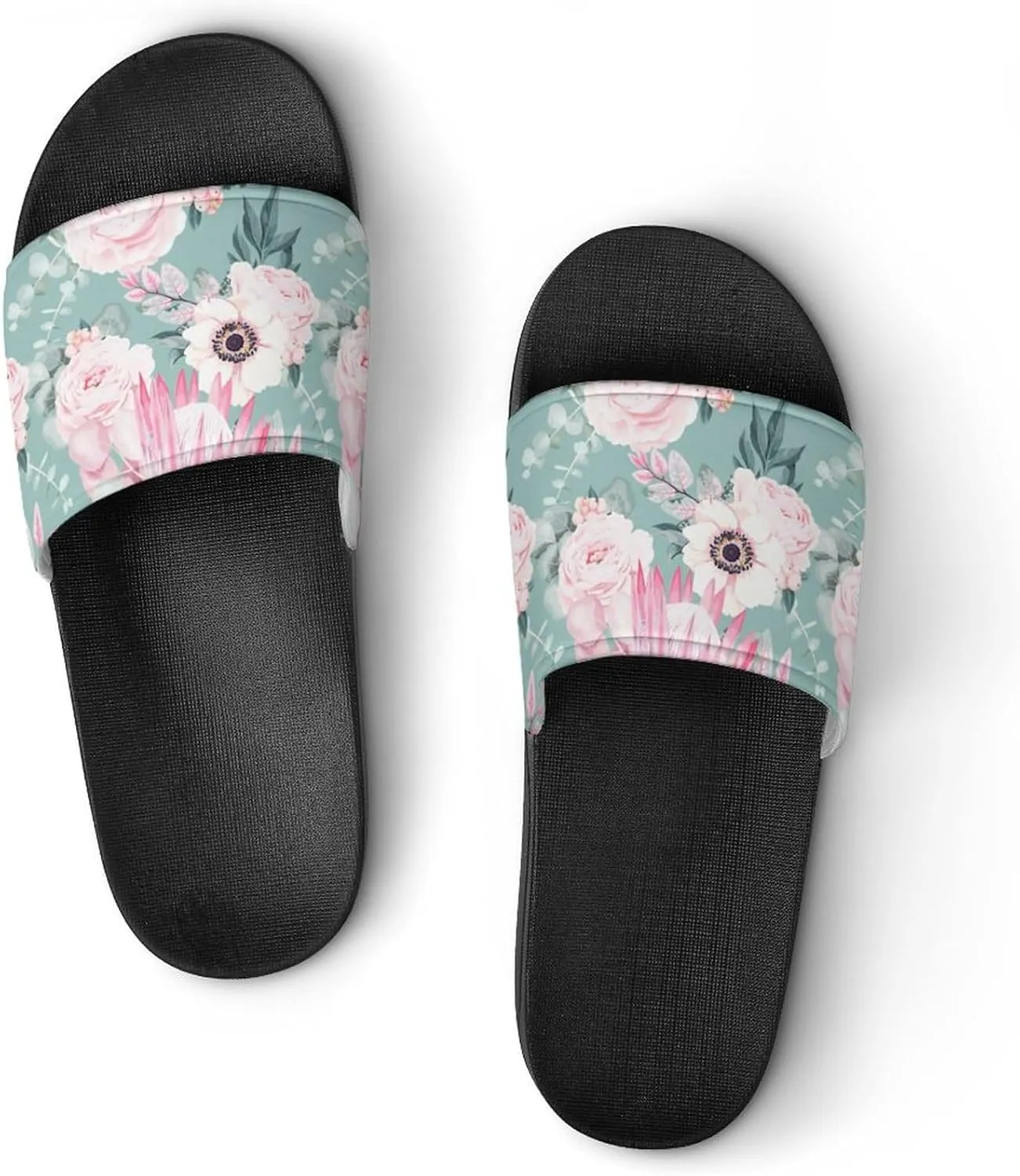 Bird Flower PVC Sandals Man's Womans Casual Slippers House Lightweight Loafers Quick Drying Breathable Beach