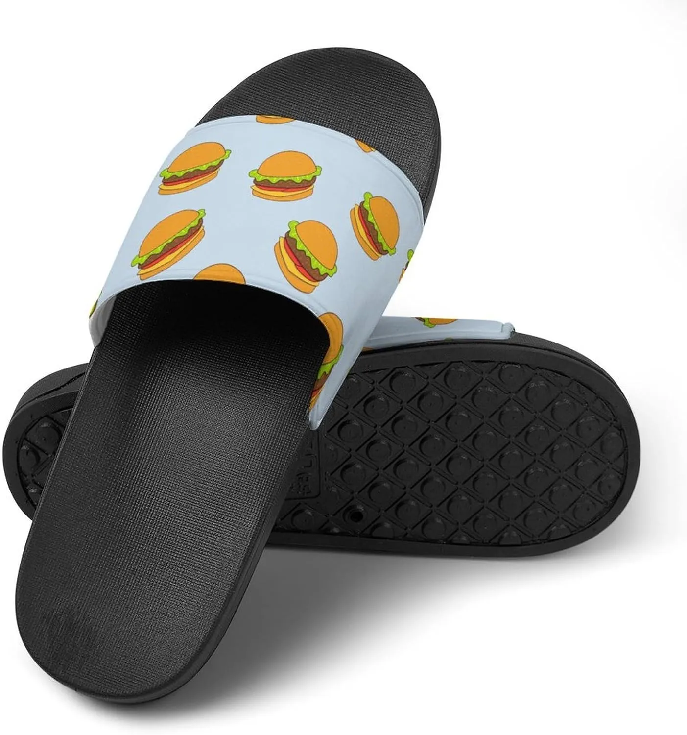 Blue Hamburg PVC Sandals Man's Women Casual Slippers House Lightweight Loafers Quick Drying Portable Travel