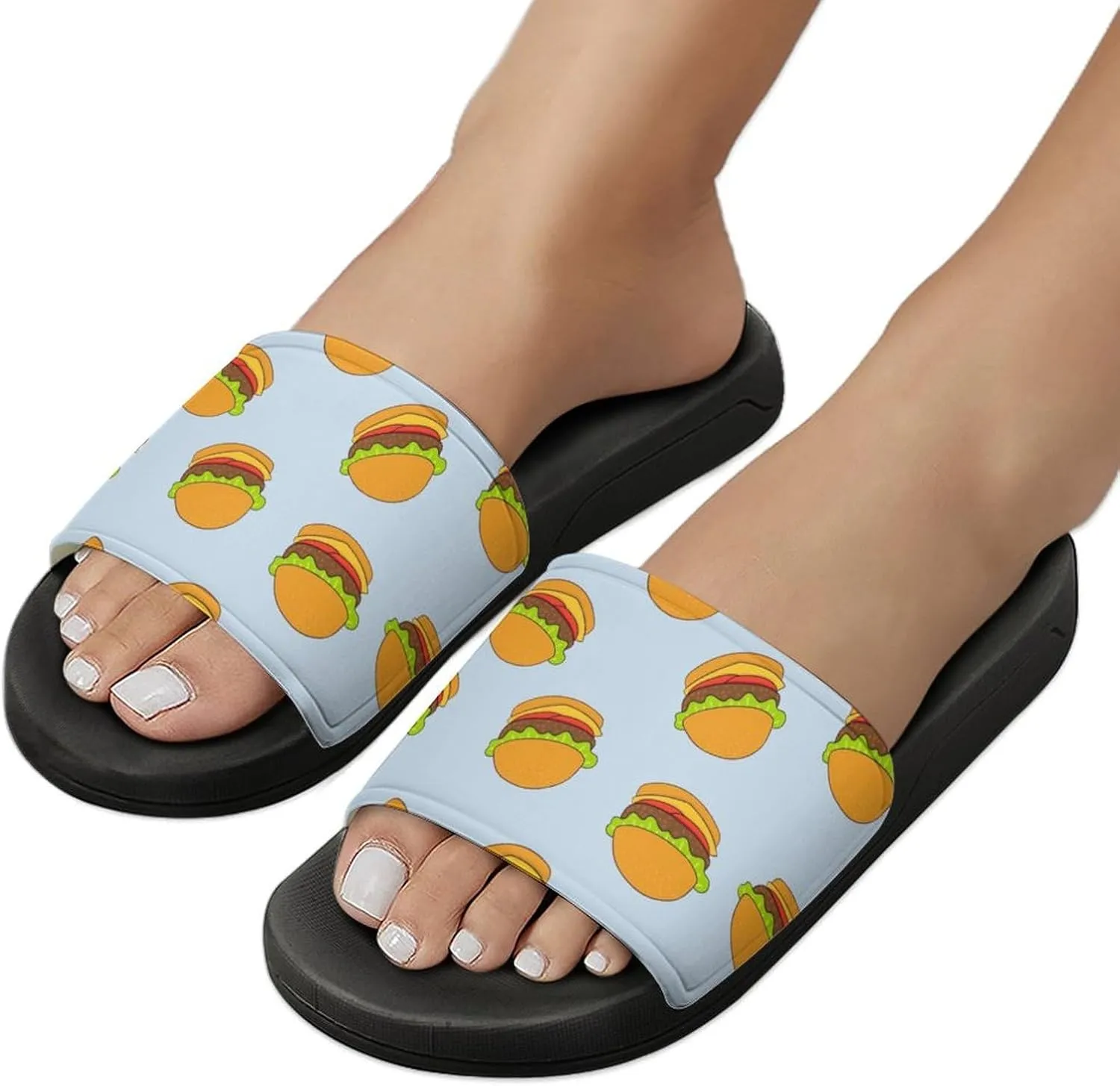 Blue Hamburg PVC Sandals Man's Women Casual Slippers House Lightweight Loafers Quick Drying Portable Travel