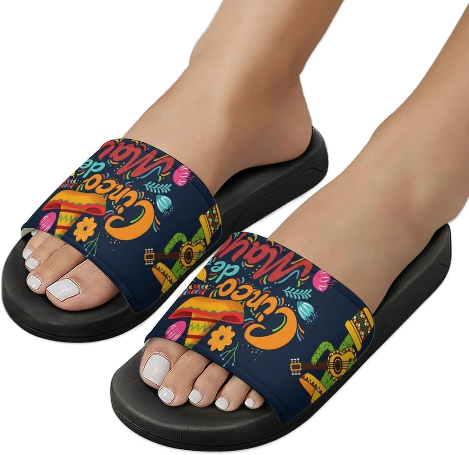 Cinco De Mayo PVC Sandals Mans Women Casual Slippers House Lightweight Loafers Comfortable Wear Beach Open