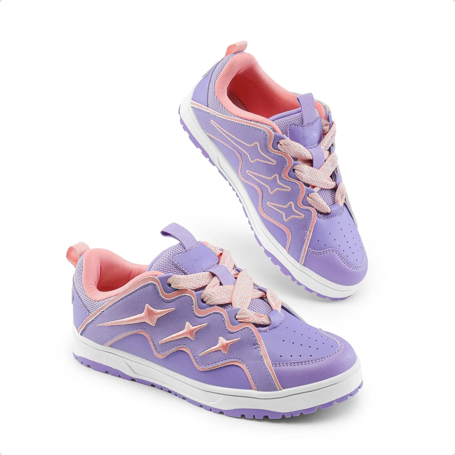 DREAM PAIRS Kid Shoes Boys Girls Sneakers Lace Up Skate Shoes Durable Walking Casual Shoes