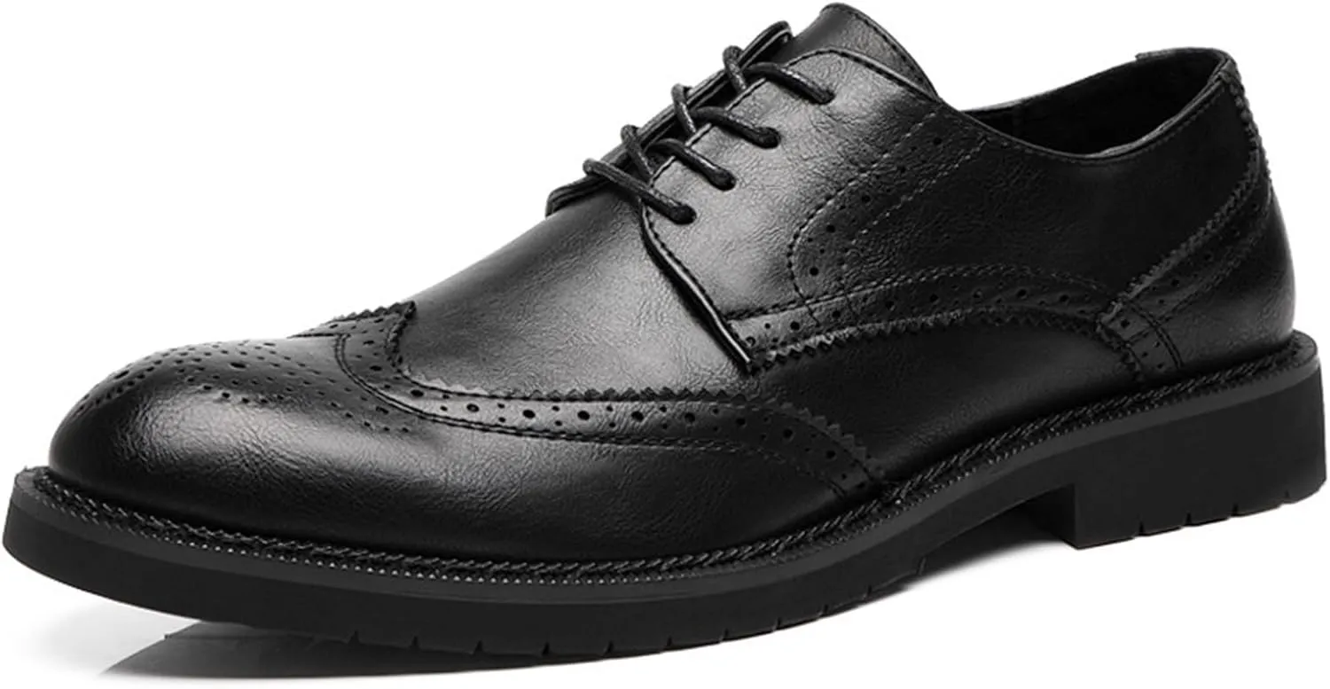 Dress Shoes for Men Men's Casual Leather Flat Shoes Comfortable Stylish Everyday Footwear
