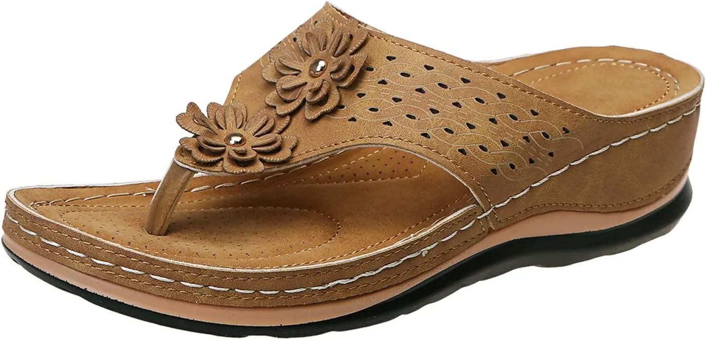 Eduavar Summer Sandals for Women 2023, Womens Sandals Dressy Summer Breathable Flip Flops Summer Beach Sandals Slippers