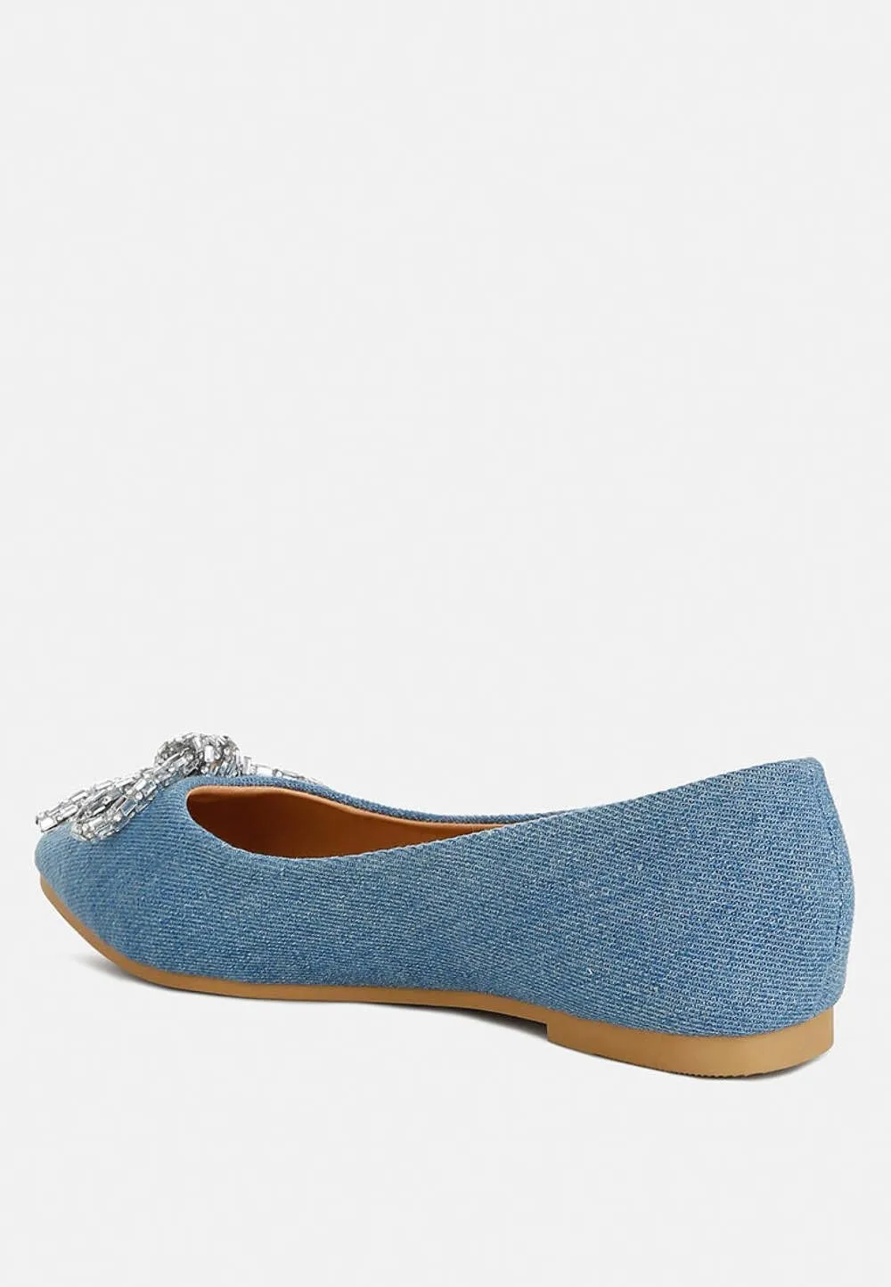 Ellerby Embellished Bow Detail Ballet Flats