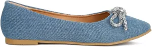 Ellerby Embellished Bow Detail Ballet Flats