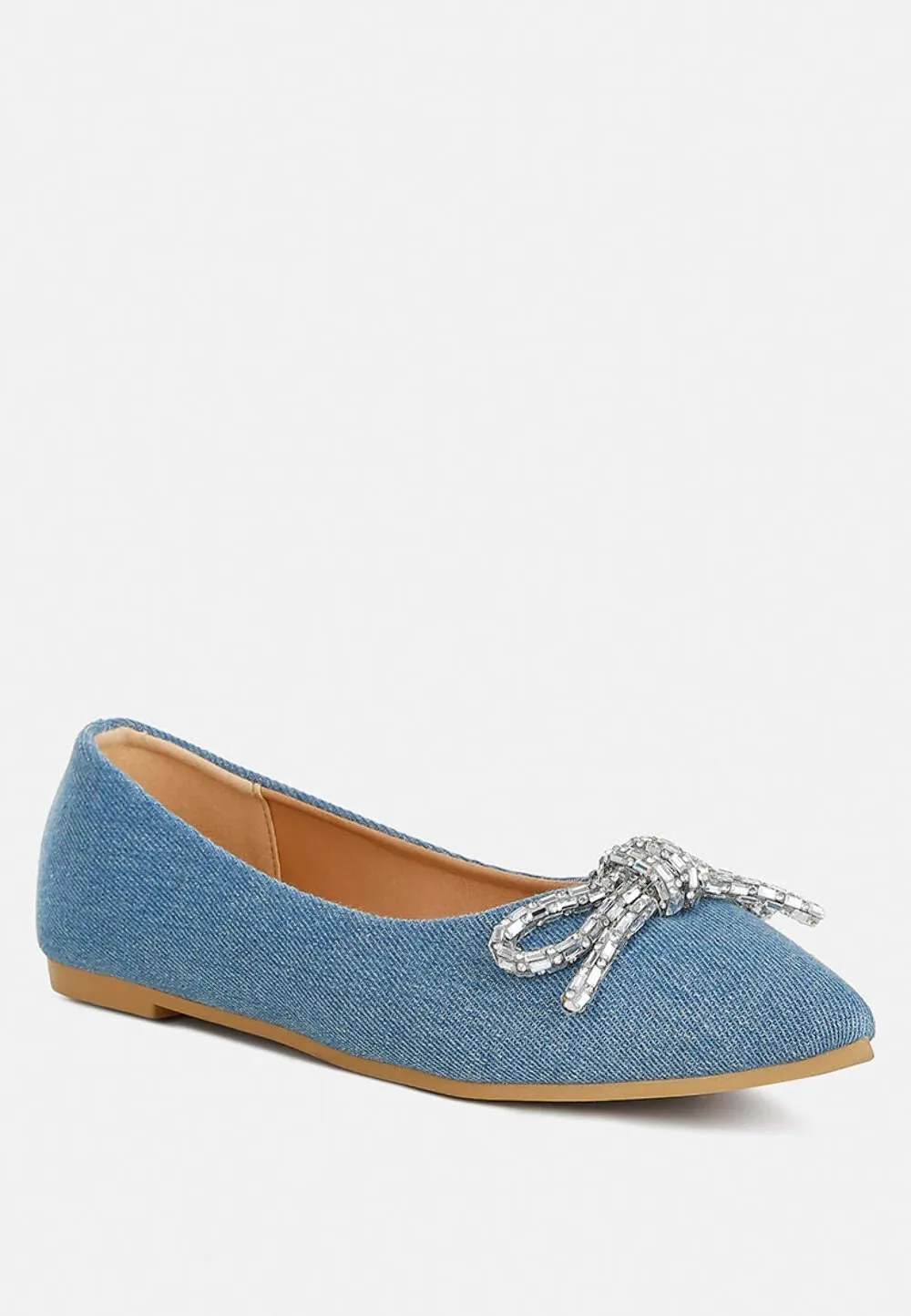 Ellerby Embellished Bow Detail Ballet Flats