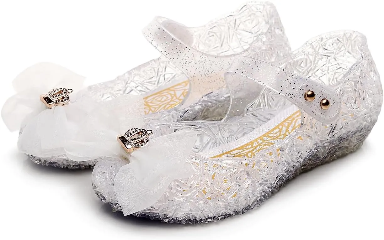 Frozen Elsa Jelly Sandals for Toddler Girls - Princess Dress Up Shoes for Cosplay & Birthday Party