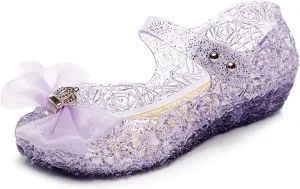 Frozen Elsa Jelly Sandals for Toddler Girls - Princess Dress Up Shoes for Cosplay & Birthday Party