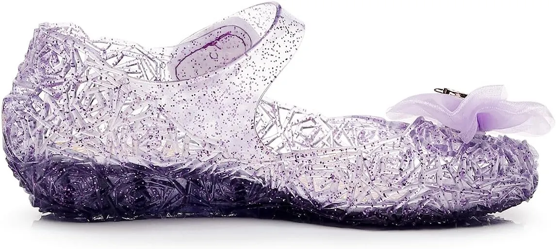Frozen Elsa Jelly Sandals for Toddler Girls - Princess Dress Up Shoes for Cosplay & Birthday Party