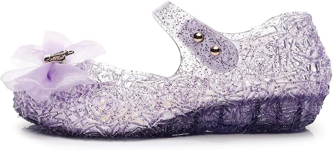 Frozen Elsa Jelly Sandals for Toddler Girls - Princess Dress Up Shoes for Cosplay & Birthday Party