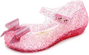 Frozen Elsa Jelly Sandals for Toddler Girls - Princess Dress Up Shoes for Cosplay & Birthday Party