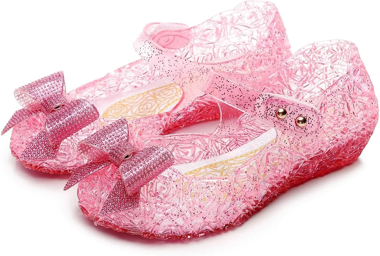 Frozen Elsa Jelly Sandals for Toddler Girls - Princess Dress Up Shoes for Cosplay & Birthday Party