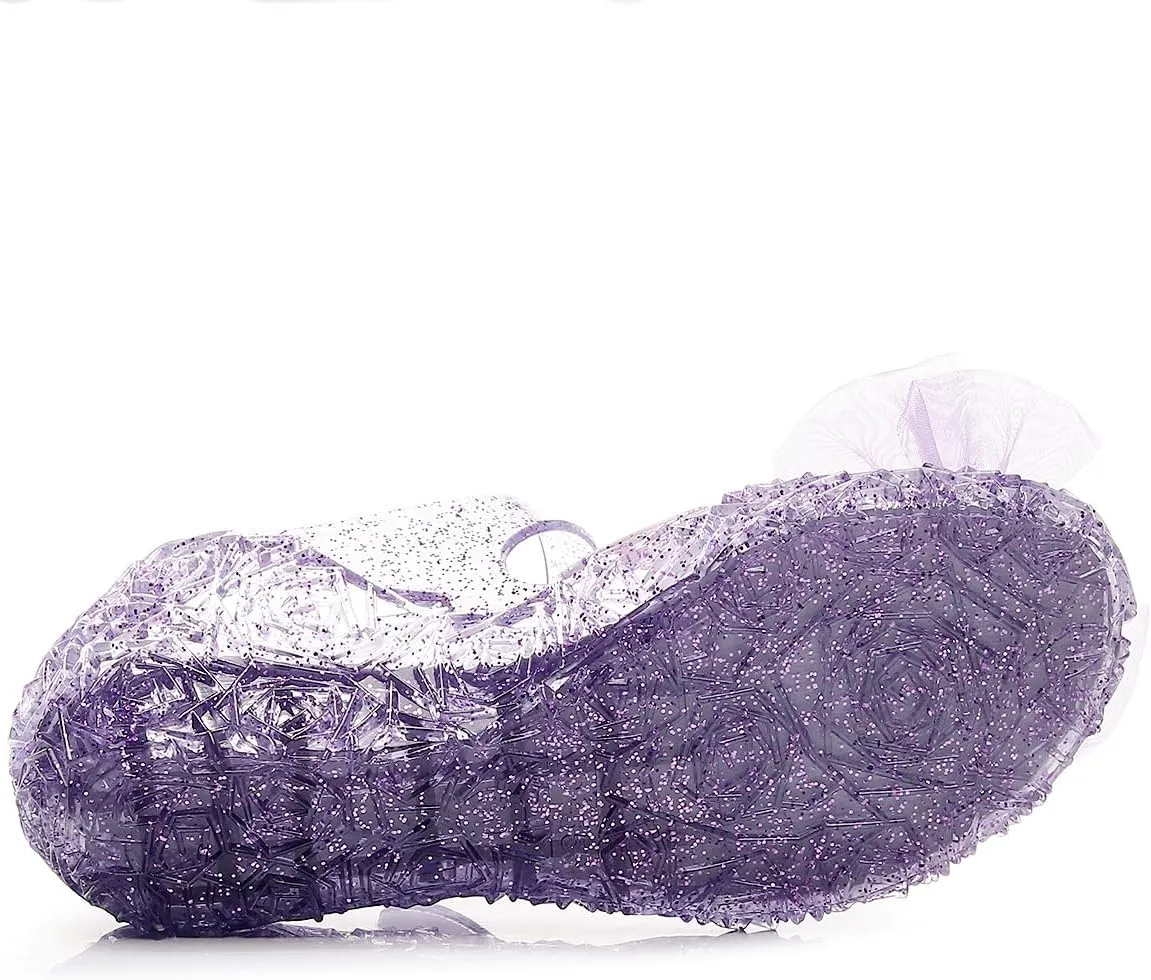 Frozen Elsa Jelly Sandals for Toddler Girls - Princess Dress Up Shoes for Cosplay & Birthday Party