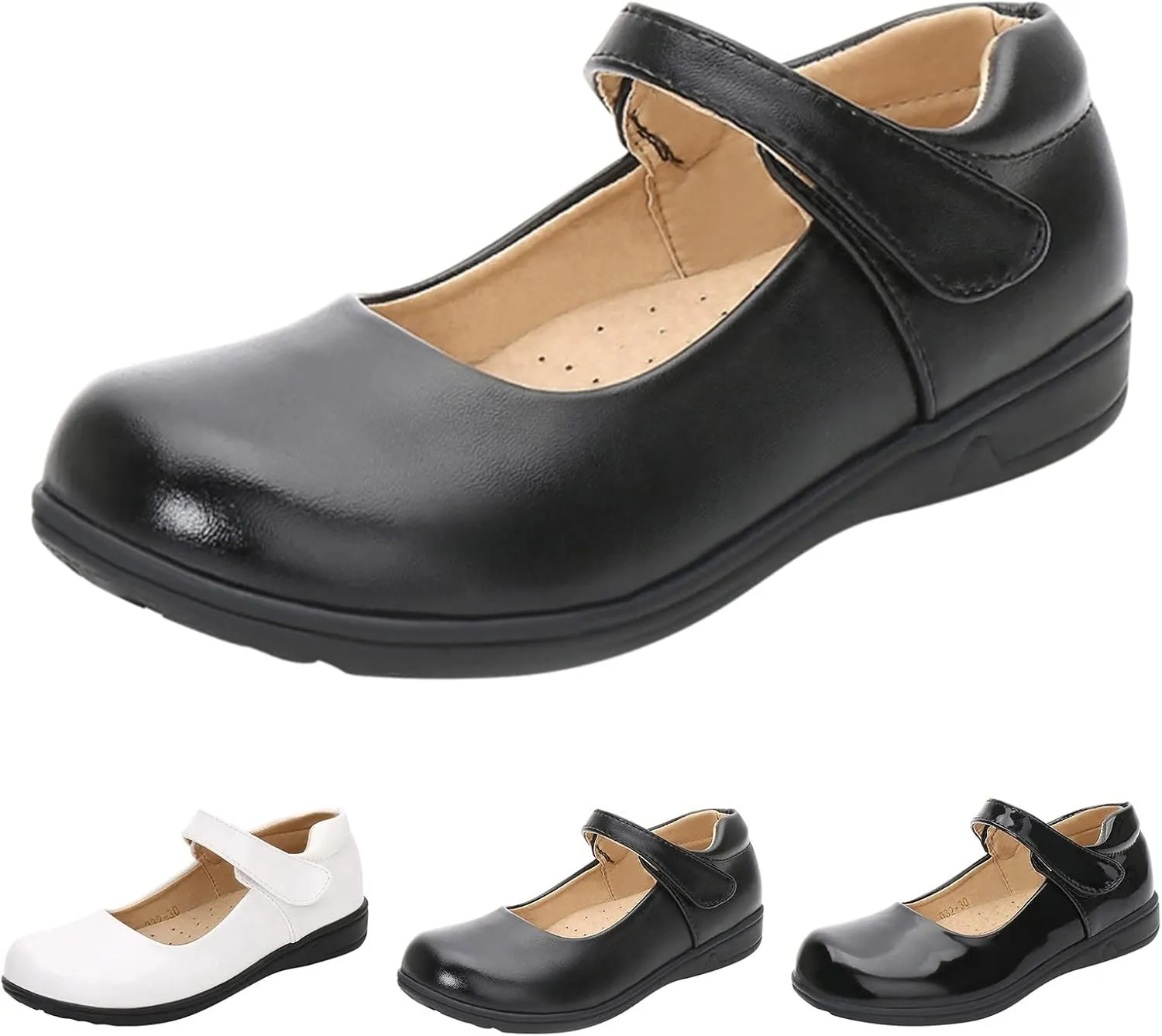 Girls' Dance Shoes, Girls Leather Shoes Boots Student Dress Shoes Performance Shoes Hook Loop Slip On Shoes