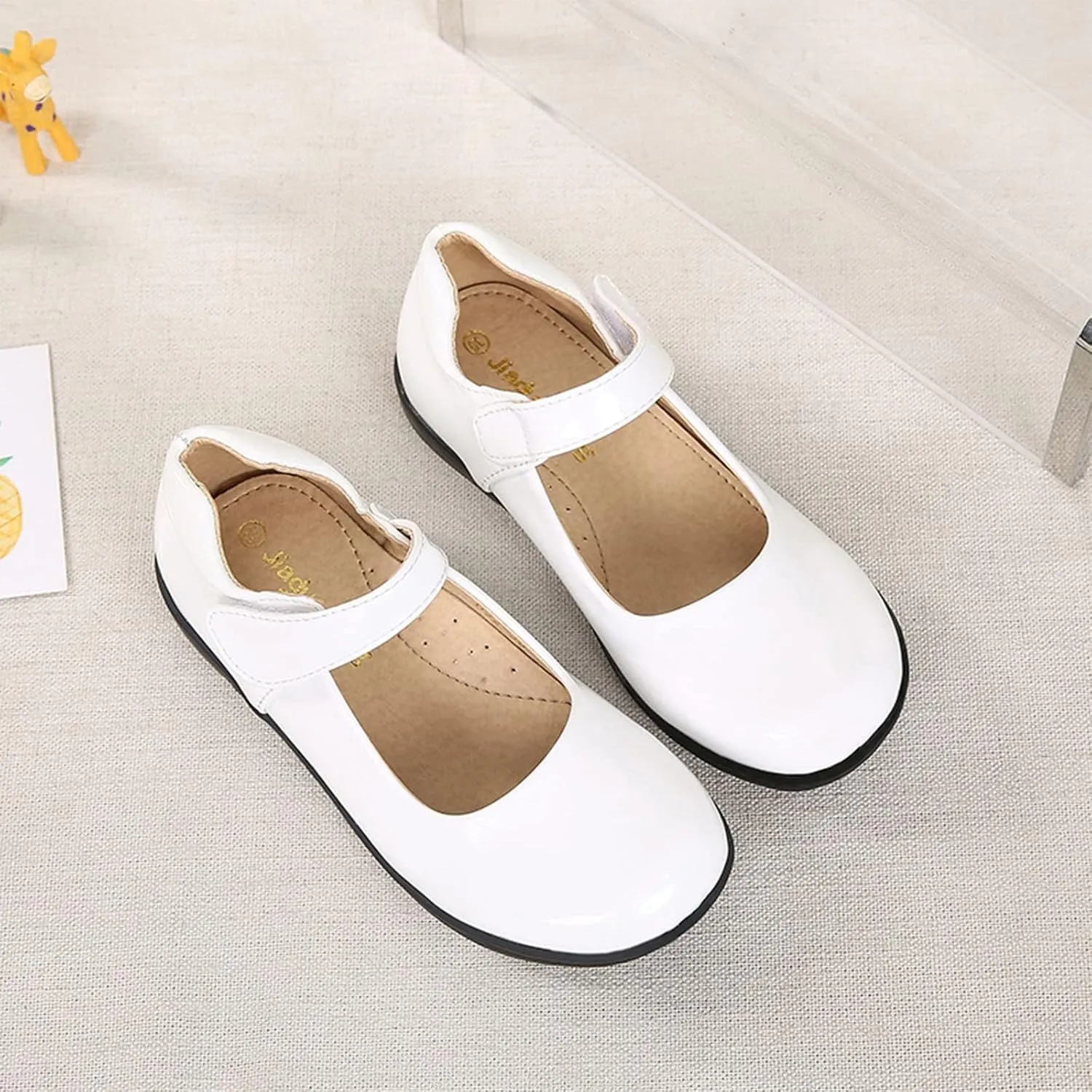 Girls' Dance Shoes, Girls Leather Shoes Boots Student Dress Shoes Performance Shoes Hook Loop Slip On Shoes