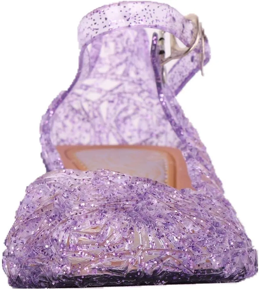 Girls Jelly Sandals, Princess Dress Shoes for Toddler Girl Queen Dance Party Cosplay Jellies Flat Costumes Mary Jane