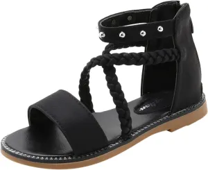 Girls Princess Soft Sole Beach Sandals Kids Roman Girls Dress Wedge Flatform Open Toe Sandals Breathable Summer Shoes with Rubber Sole
