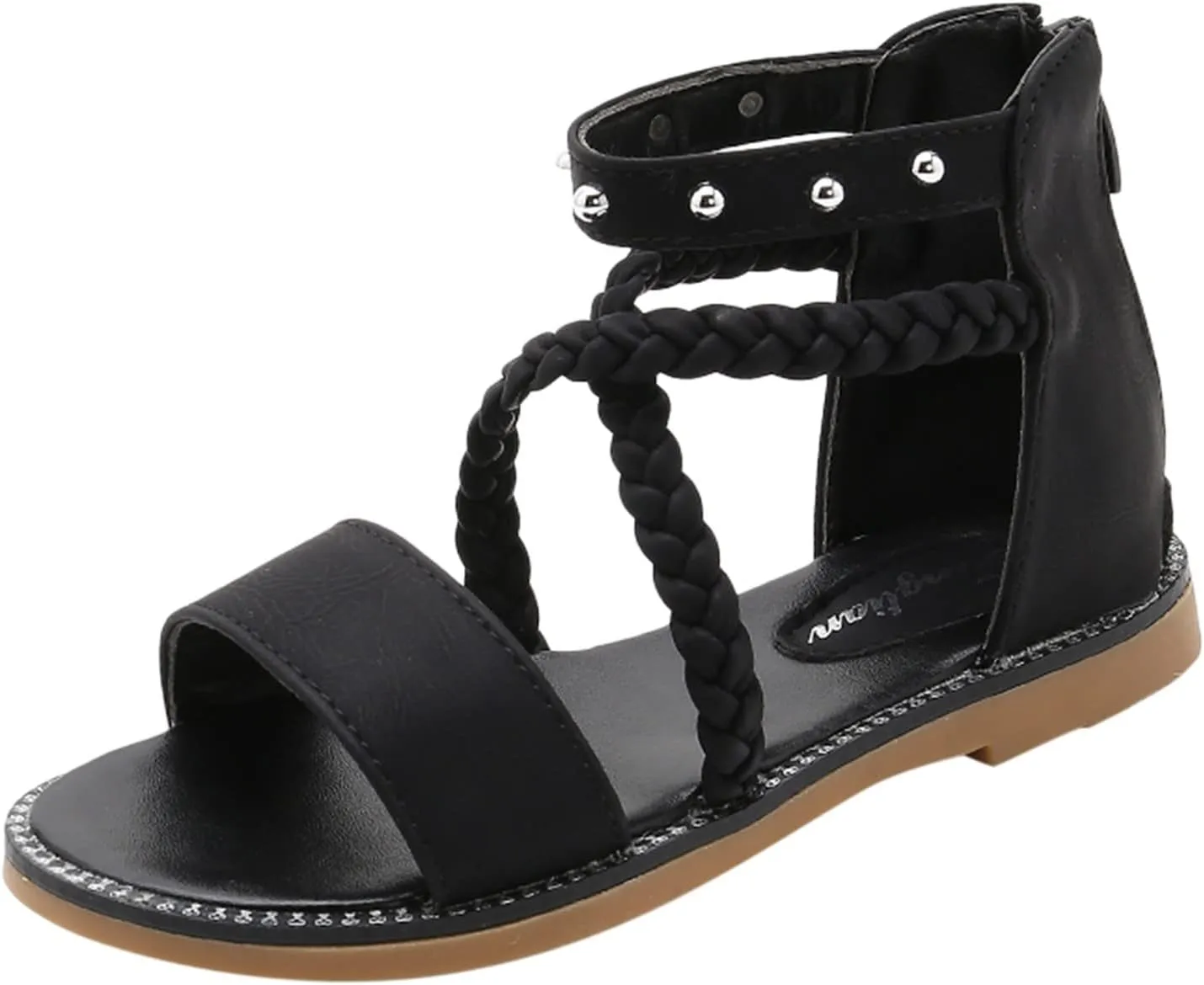 Girls Princess Soft Sole Beach Sandals Kids Roman Girls Dress Wedge Flatform Open Toe Sandals Breathable Summer Shoes with Rubber Sole