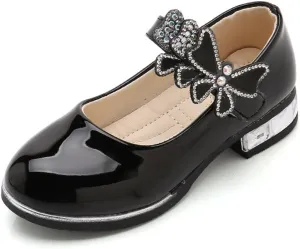 Girls Pu Leather Mary Jane Ballet Flats Low Heel School Wedding Party Dress Shoes