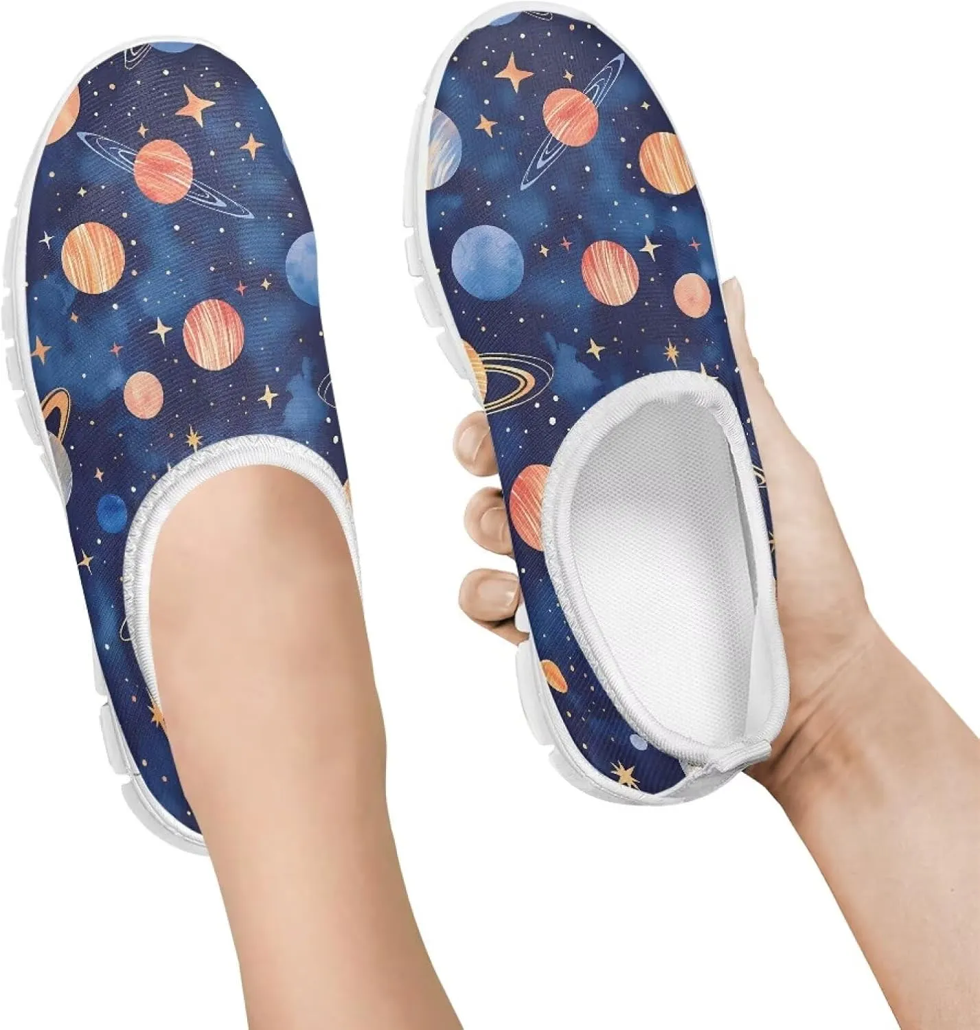 Girls'Running Shoes,Boys'Slip On Flats Lightweight Sports Shoes,Comfortable Elastic Shoes for Playing Walking