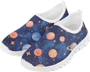 Girls'Running Shoes,Boys'Slip On Flats Lightweight Sports Shoes,Comfortable Elastic Shoes for Playing Walking
