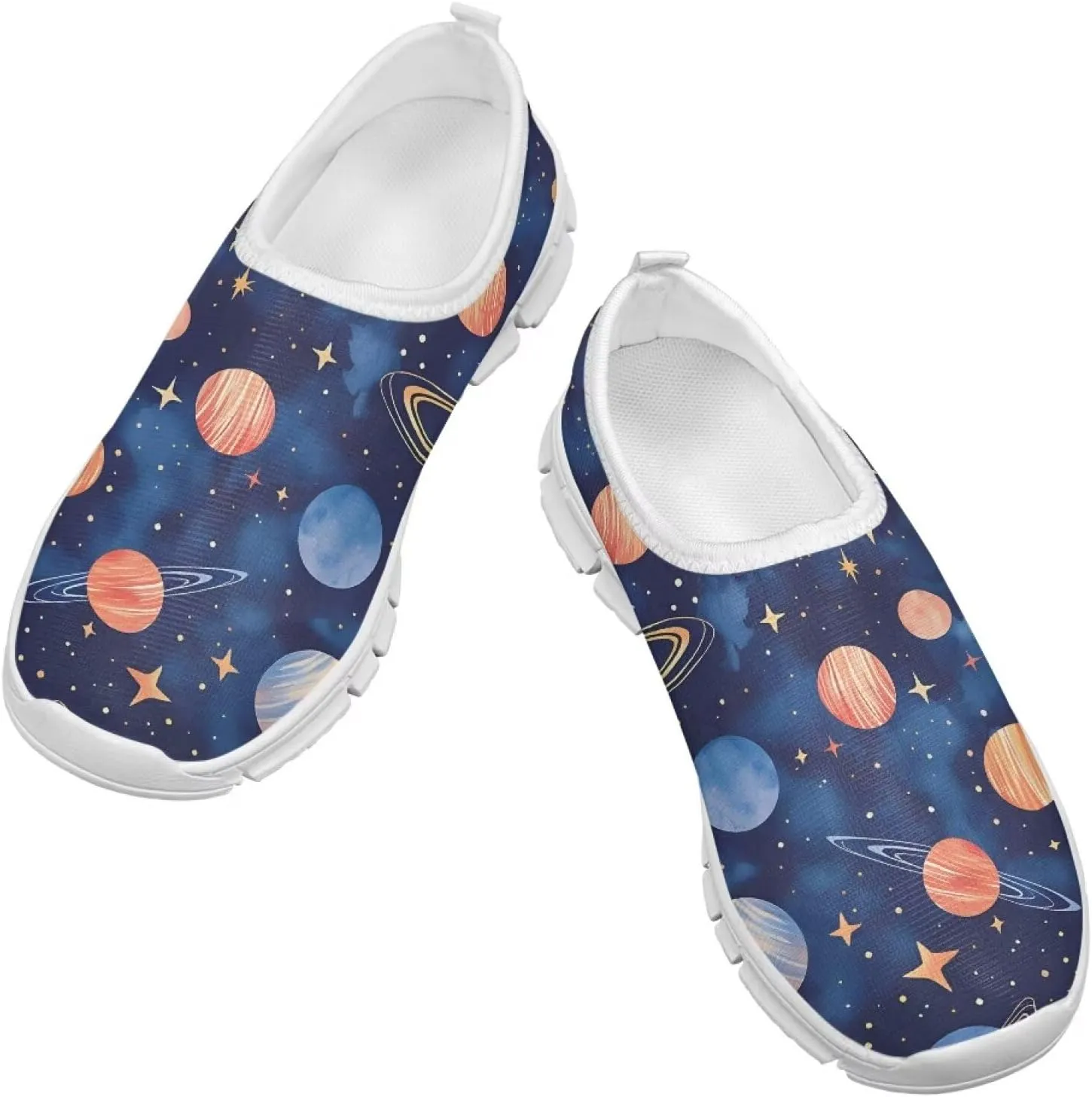 Girls'Running Shoes,Boys'Slip On Flats Lightweight Sports Shoes,Comfortable Elastic Shoes for Playing Walking