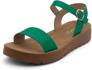 Herstyle Womens Flat Sandals  One Band Ankle Strap Dressy Casual Sandals with Cushioned Footbed | Comfortable Open Toe Walking Shoes for Summer & Daily Wear