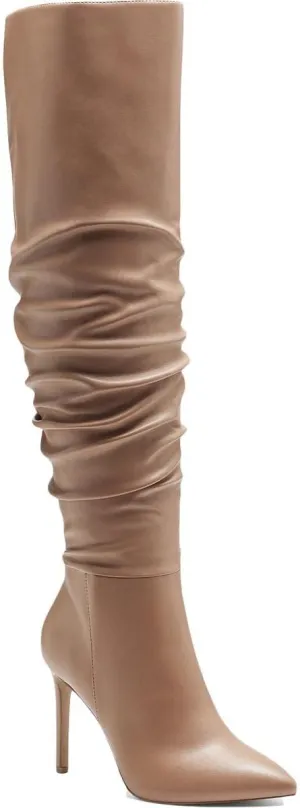 INC Womens Iyonna Faux Leather Over-The-Knee Boots Brown 5.5 Medium (B,M)