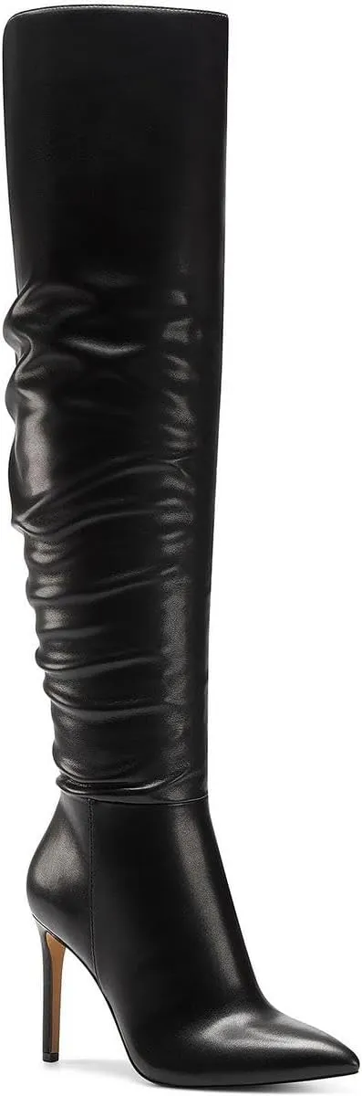 INC Womens Iyonna Zipper Patent Over-The-Knee Boots Black 7 Medium (B,M)
