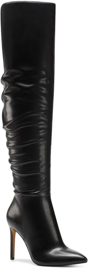 INC Womens Iyonna Zipper Patent Over-The-Knee Boots Black 7 Medium (B,M)