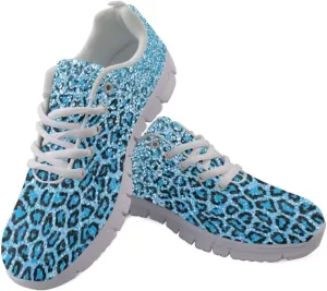 Jeiento Athletic Sneakers for Women＆Men Ethnic Style Mesh Running Shoes Workout Sneakers Lace-up Tennis Shoes Non Slip Gym Sports Shoes