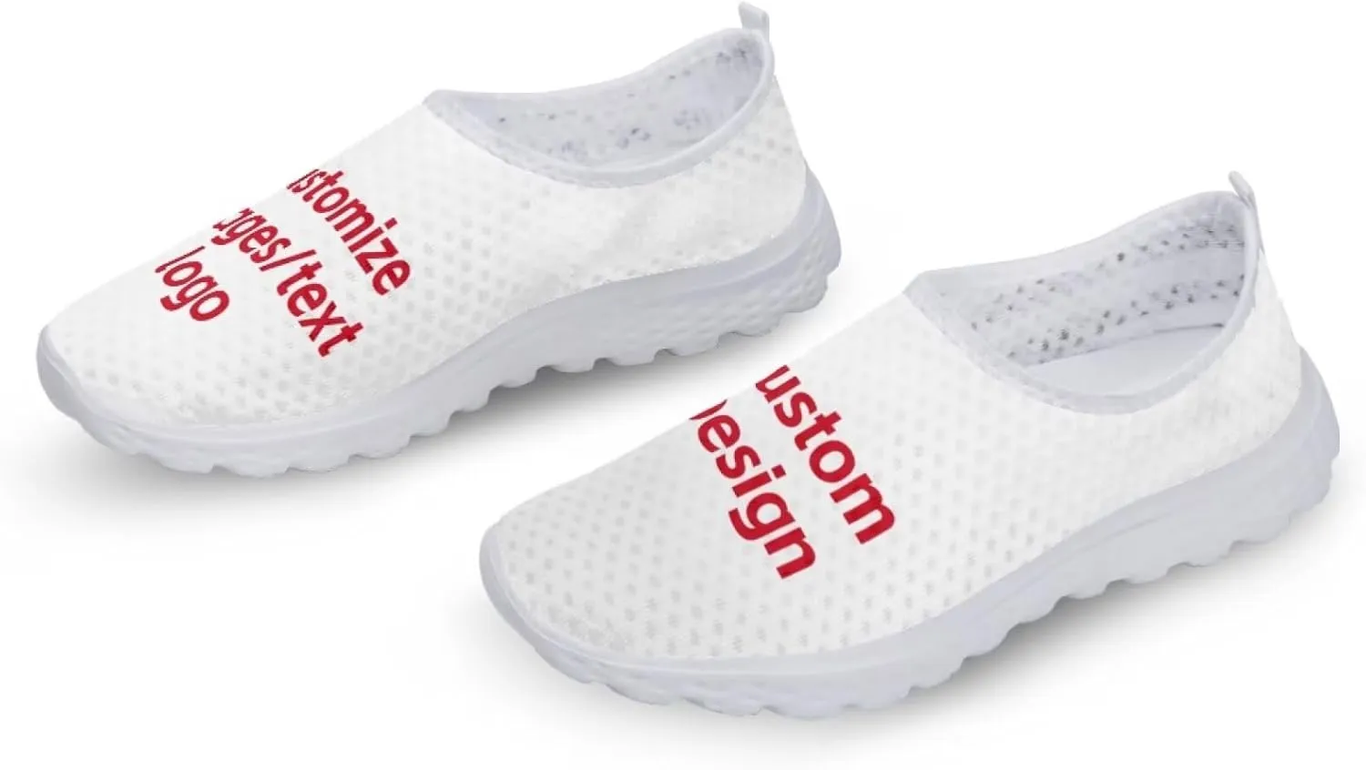 Jeiento Slip On Mesh Walking Shoes for Women Men Breathable Beach Water Shoes Flat Tennis Sneakers Jogging Casual Footwear