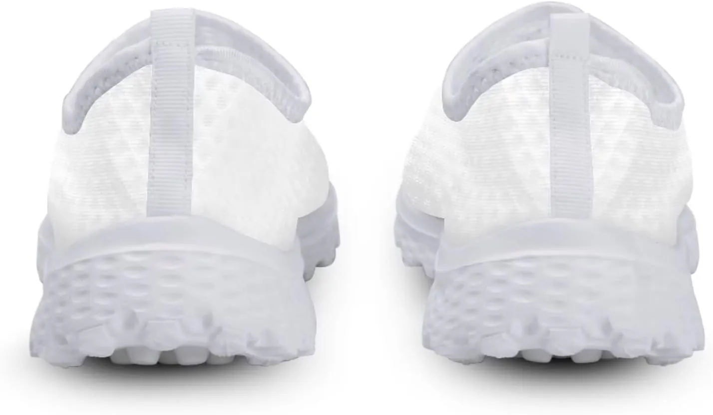 Jeiento Slip On Mesh Walking Shoes for Women Men Breathable Beach Water Shoes Flat Tennis Sneakers Jogging Casual Footwear
