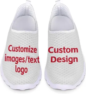 Jeiento Slip On Mesh Walking Shoes for Women Men Breathable Beach Water Shoes Flat Tennis Sneakers Jogging Casual Footwear