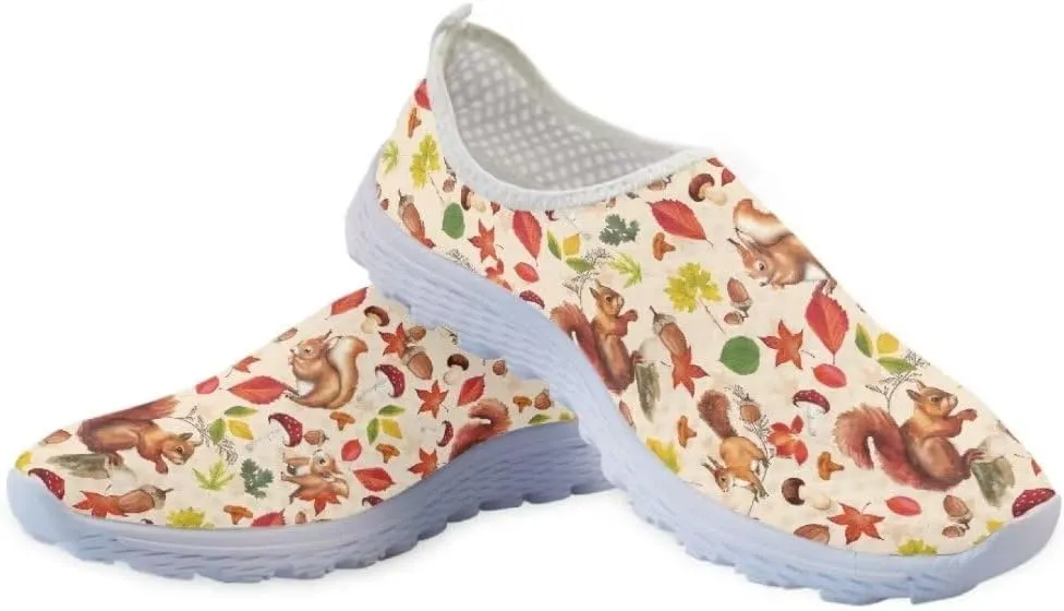 Jeiento Thanksgiving Running Shoes for Women&Men Comfort Footwear Trainers Mesh Shoes Slip-On Tennis Shoes for Hiking Walking Sports