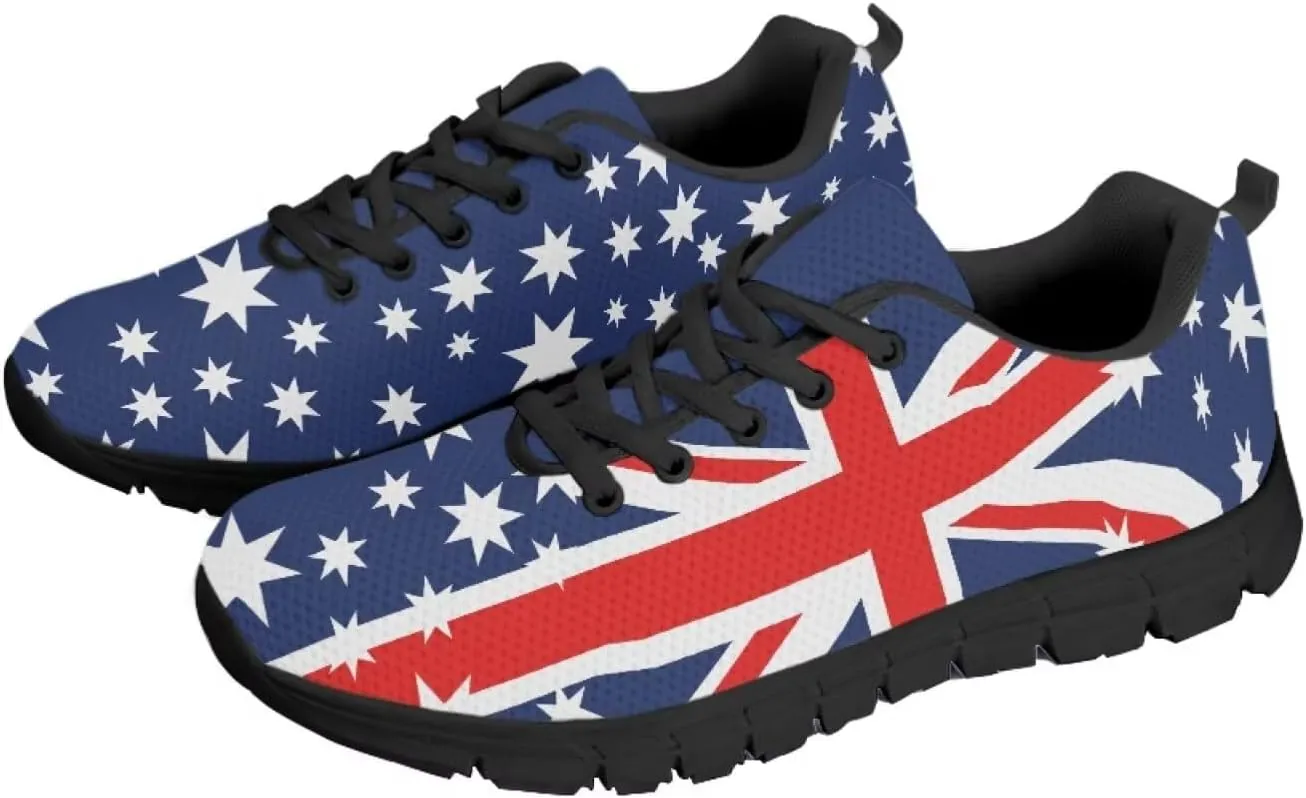 Jeiento Womens Fashion Sneaker American Flag Shoes for Men Women Casual Running Sports Slip On Sneakers Comfort Lace Up Walking Shoes