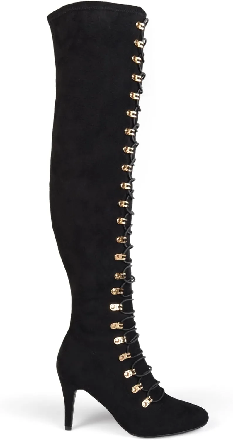 Journee Collection Womens Trill Over-The-Knee Boots Black 9 Medium (B,M)