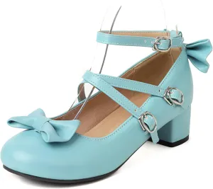 Lovely Bowknot Ankle Strap Mary Jane Princess Shoes