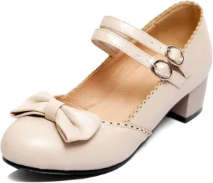Lovely Bowknot Ankle Strap Mary Jane Princess Shoes