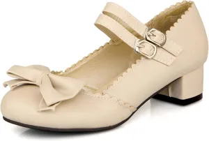 Lovely Bowknot Ankle Strap Mary Jane Princess Shoes