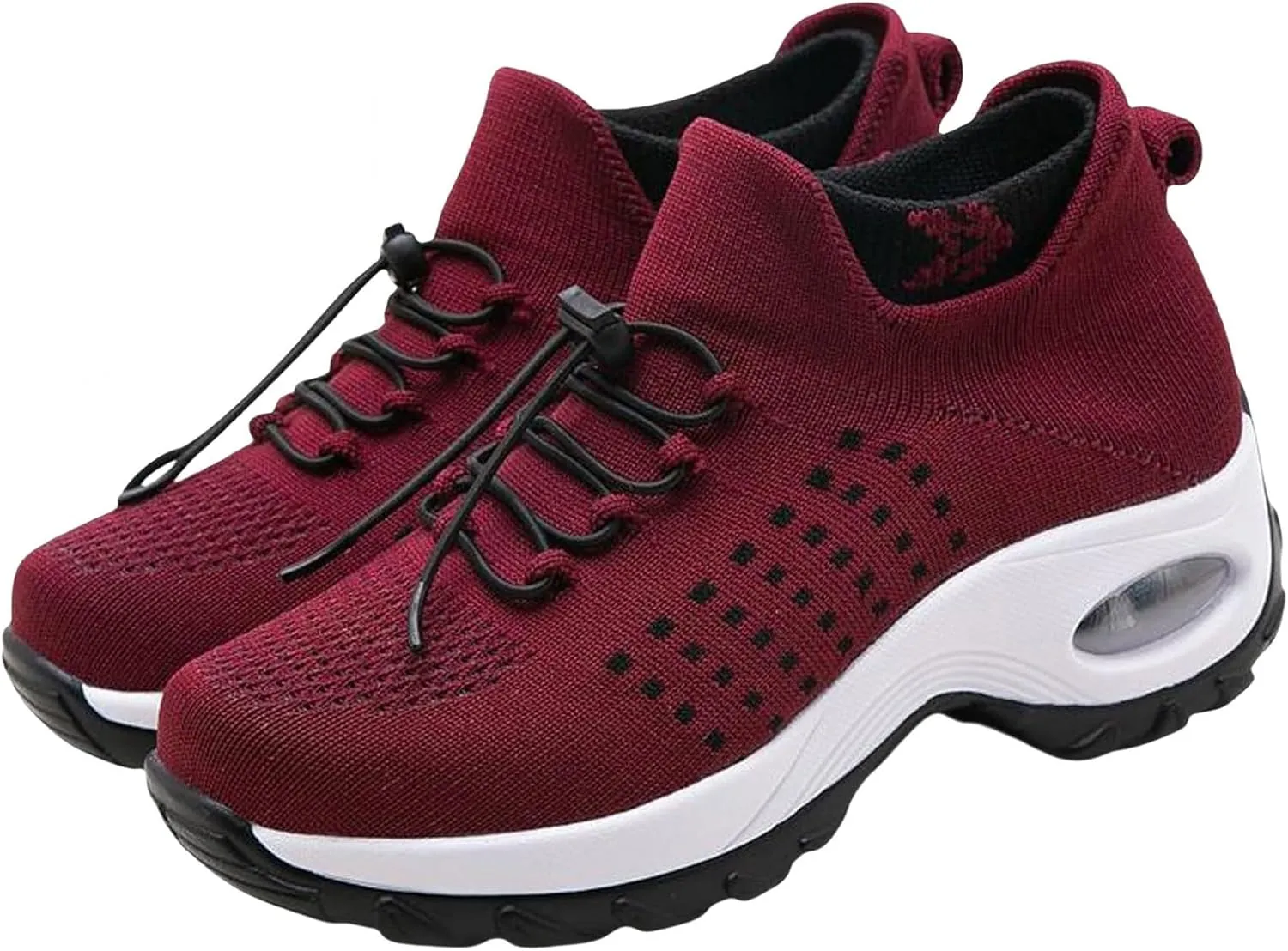 Orthopedic Sneakers for Women Men Adjustable Elastic Strap Trainers Shoes,Lightweight Breathable Damping Air Cushion Sneakers Non-Slip Platform Waterproof Comfort Soles Sports Shoes with Arch Support