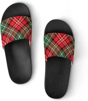Plaid PVC Sandals Man's Womens Casual Slippers House Lightweight Loafers Comfortable Wear Beach Open Toe