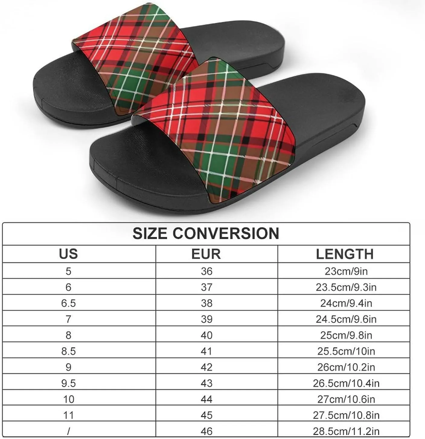 Plaid PVC Sandals Man's Womens Casual Slippers House Lightweight Loafers Comfortable Wear Beach Open Toe