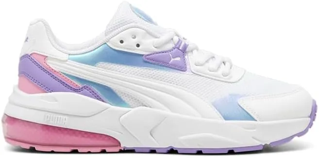 PUMA Kids Girls Vis2k Bouncy Sky Lace Up Sneakers Shoes Casual - White - Size 4 M