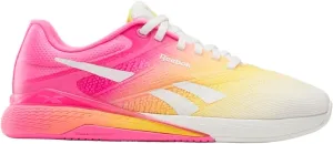 Reebok Women's Nano X5 Legacy Sneaker, Chalk/Atomic Pink/Golden Haze, 11