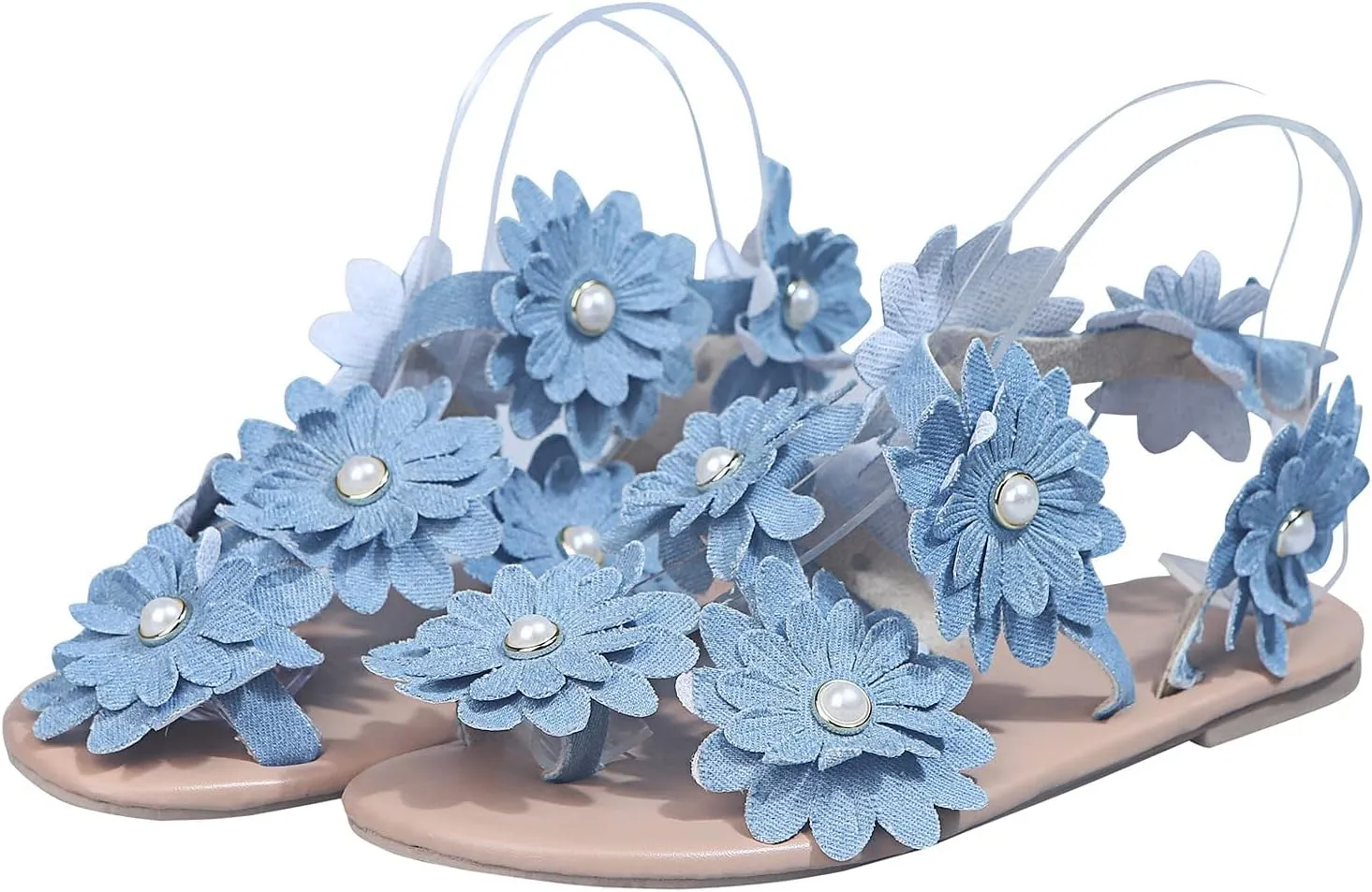 Sandals for Women Dressy Summer, Sandals for Women Flower Shoes Slippers Flat Summer Open Toe Comfy Beach Sandals