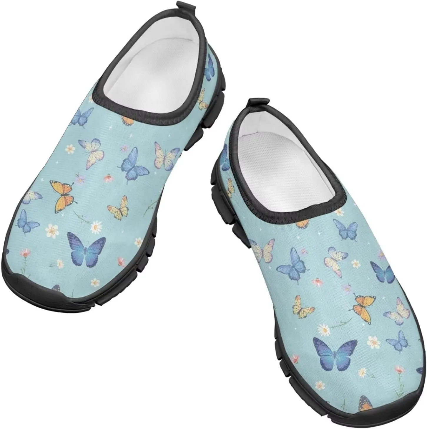 Skateboard Shoes for Boys Girls,Children's EVA Sole Low-Top Elastic Sneakers Slip On Flats Sneakers,Size 11 to 15