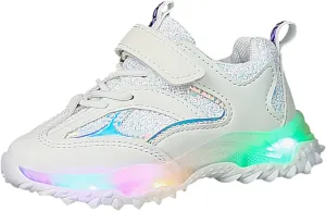 Slip On Light Up Boys and Girls Sneakers Kids Lightweight Athletic Light Up Shoes Tennis Shoes for Toddler Boys